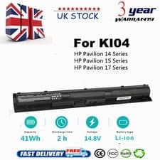 Image of KI04 K104 KIO4 Battery for HP Pavilion 14 15-ab000 17-g 800009-421 800049-001