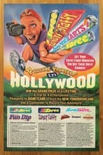 Image of 1998 Disneyland Contest Print Ad/Poster Candy Spree Sweetarts 90's Kids Pop Art