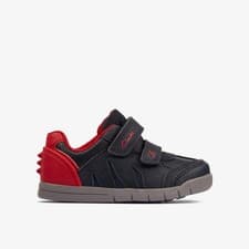 Image of Clarks Kids Unisex,Girls,Boys Rex Play Toddler Navy/Red Leather Trainers