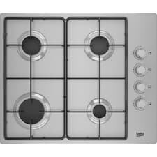 Image of Beko 60cm 4 Burner Gas Hob - Stainless Steel HIBG64120SX