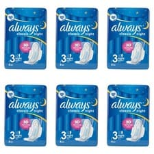 Image of Always Classic 3D Protection Night Pads With Wings - Size 3 - 48 Pads