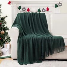 Image of New Luxury Christmas Plaid Throw Blanket for Bed Knit Throws Lightweight Blanket