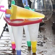 Image of 6- Umbrella Shaped Reusable DIY Ice Cream Molds Ice Lolly Makers