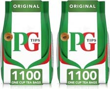 Image of PG Tips Original Black Teabags 2 x 1100 Plant Based Biodegradable 2p (2200 Bags)