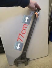 Image of Bahco 87 Adjustable Wrench 30in (750mm) with 87mm Opening