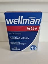 Image of Vitabiotics Wellman 50+ Plus 30 Tablets