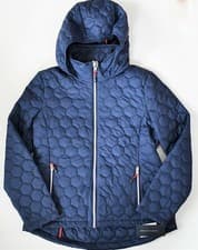 Image of New TOMMY HILFIGER Navy HONEYCOMB HOODED QUILTED PACKABLE Jacket L