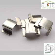 Image of Elite Greenhouse Stainless Steel " G " - Band - Glazing Glass Clips - Pack of 24