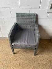Image of Rattan Single Chair Garden Outdoor Patio Furniture Cushion Included