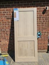 Image of 2 Panel Oak veneer Internal door - H1981 W838 mm D35mm