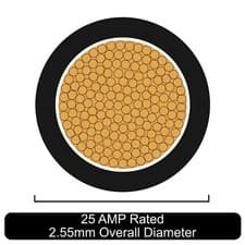 Image of Single Core Stranded Cable 12v 24v Thin Wall Wire All AMP Ratings & 11 Colours