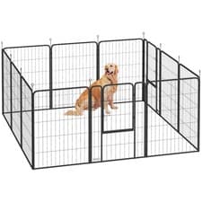 Image of PawHut Dog Pen, 12-Panel Puppy Pen for Large Dogs, 100Hcm, Black