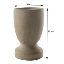 Image of Wooden Egg Cups | 3 Sizes | Natural Beech Stands to Decorate Craft Easter DIY