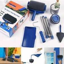 Image of 8PCS Paint Runner Pro Roller Brush Set Edger Handle Tool Kit DIY Wall Painting A