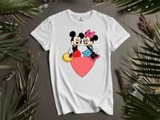 Image of Disney Mickey Minnie Love Sweatshirt And Hoodie Tshirt Men Women Unisex AD483