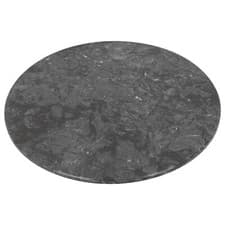 Image of 1x Black 30cm Round Marble Chopping Board Non-Slip Kitchen Cutting Boards
