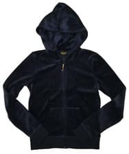 Image of Juicy Couture Hoodie Navy Dark Blue XL Extra Large Zipped Jacket Velour Womens