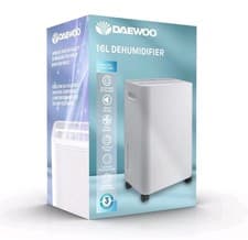 Image of Daewoo 16L Dehumidifier Digital Display & 24 hour Timer Laundry Drying, Damp