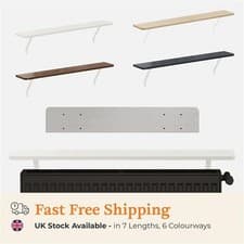 Image of Radiator Shelf with Foil Insulation - MDF Wooden No Drill Shelves with Brackets