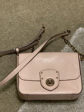 Image of New genuine Lauren Ralph Lauren Pink Chain Crossbody Bag Millbrook Small pretty
