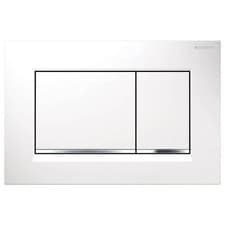 Image of Geberit Sigma 30 Dual Flush Plate White / Gloss Chrome 115.883.KJ.1