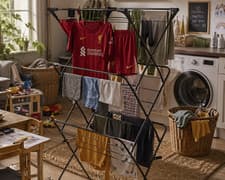 Image of Foldable Clothes Airer - 3 Tier - Black