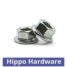 Image of M3 M4 M5 M6 M8 M10 M12 Flanged Hex Nuts Serrated A2 Stainless Steel Din 6923