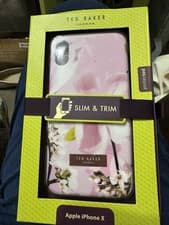 Image of New Ted Baker iPhone XS / X Back Case Slim & Trim Pink Harmony
