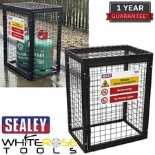 Image of Sealey Safety Cage 2 x 19kg Gas Cylinders Workshop Garage Warehouse