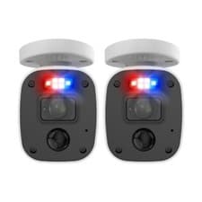 Image of Swann PRO-4KMQBPK2 4K Enforcer Bullet CCTV Camera Flash Siren Audio DVR 5680 x 2