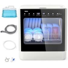 Image of Mini Countertop Dishwasher 4 Washing Programs High-Temperature Drying Function