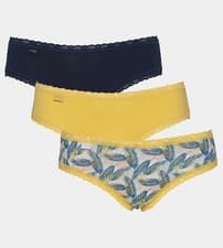 Image of Sloggi 24/7 Weekend Hipster Briefs 3 Pack Cotton Elastane Knickers