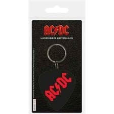 Image of AC/DC logo 2015 PLECTRUM PVC KEYRING KEYCHAIN official merchandise SEALED