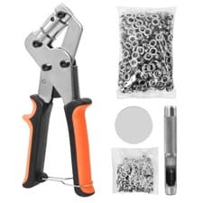 Image of Heavy Duty Grommet Tool Kit 10mm Handheld Eyelet Press Pliers with 500x Eyelets