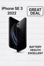 Image of Apple iPhone SE 2022 3rd Gen 5G 128GB Black –Unlocked, Grade A Pristine 👌🏼