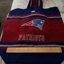 Image of Cozumel Mexican Woven Backpack Mochila Bag “New England Patriots”