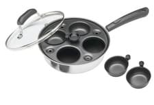 Image of Egg Poacher, Carbon Steel Egg Poacher Egg Poacher Pan 4 eggs 21cm (11'') Silver