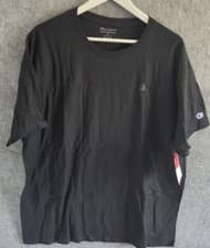 Image of Champion Men's Extra Large Black Classic Jersey T-Shirt with Tags