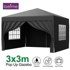 Image of Gazebo Pop-up Heavy Duty Outdoor Marquee Waterproof Canopy Sunshade With Sides