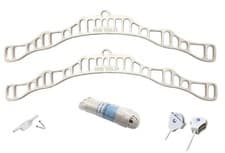 Image of 6 LATH WHITE TRADITIONAL HANGING CLOTHES AIRER PULLEY KIT KITCHEN LAUNDRY