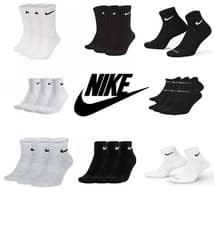 Image of NIKE SOCKS PAIRS COTTON CUSHIONED & LIGHTWEIGHT CREW ANKLE MENS WOMENS SPORTS