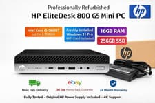 Image of HP EliteDesk 800 G5 Mini PC i5 9500T 16GB RAM 256GB SSD 4K | WiFi | Warranty