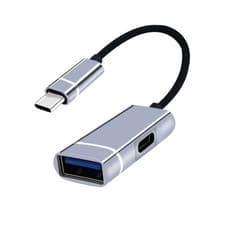Image of Intelligent Type-C Docking Station Hub 2 in 1 USB Type C Ports to USB 3.0 + PD