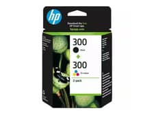 Image of Genuine HP 300 Black & Tri-Colour Ink Cartridge Multipack (CN637EE) - MAY/2026