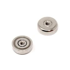 Image of N42 Neodymium Pot Magnet - 25mm dia x 8mm x M5 Internal Thread - 10.5kg Pull
