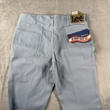 Image of RARE Vintage 70's Lee Riders Boot Cut Flare Mens 34x36 Light Wash Jeans NEW
