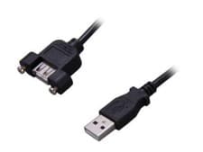 Image of StarTech.com (1 foot) USB 2.0 Panel Mount Cable A to A F/M USBPNLAFAM Brand New