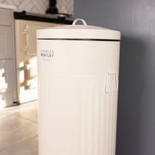 Image of Charles Bentley 30L Retro Pedal Bin - Cream