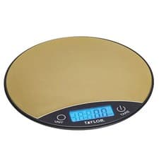 Image of Taylor Pro Black & Brass 5kg Digital Dual Kitchen Scale