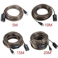 Image of 5/10/15/20m USB 2.0 Extension Cable Active Repeater Cable Type Male to Female
